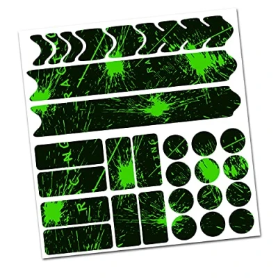 Image of AlphaShield Bicycle Frame Protector Chain Stays Protection Film Sticker Carbon MTB BMX Paint Neon Green