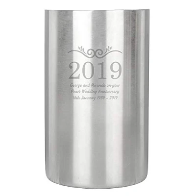 Image of CalEli Gifts Personalised Number Frame Wine Cooler. A Wonderful Gift To Celebrate Special Birthday, Wedding Or Anniversary Keepsake.