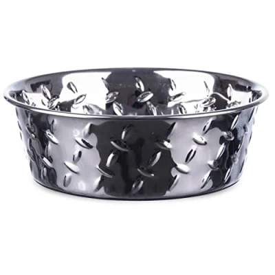 Image of Loving Pets Dog Bowls Diamond Plate 5 Sizes Small