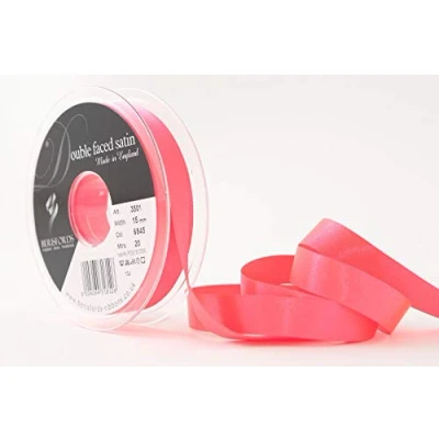Image of Berisfords Ribbon, Flo Pink, 15 mm