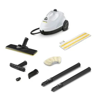 Image of Kärcher Steam Cleaner SC 2 EasyFix, pressure: 3.2bar, Heating time: 6.5min., Output: 1500 W, cleaning performance: 75m², Tank: 1L, with EasyFix floor kit, nozzles and microfibre cover