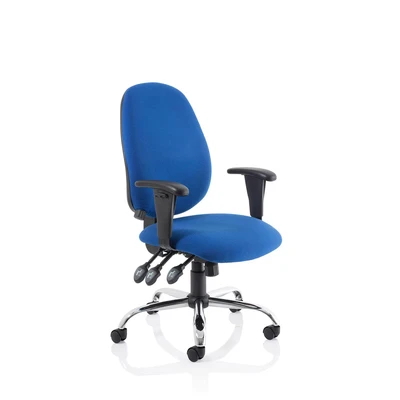 Image of Lisbon Task Operator Chair Blue Fabric