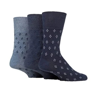 Image of 3 Pairs Gentle Grip Socks Size UK 6 11 (3 X RJ597)