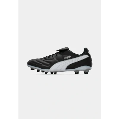 Image of Puma KING LIGA FG/AG Football boots artificial grass black/white/silvercoloured, Men&#039;s, Size: 11, Black/white/silver/coloured shoes