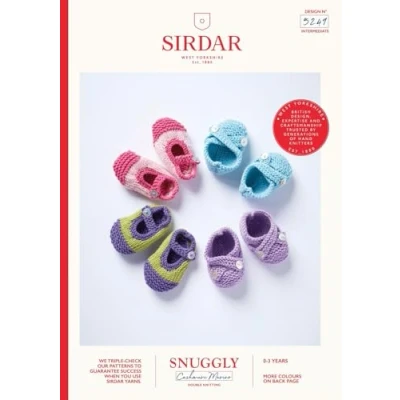 Image of Sirdar Snuggly Baby Cashmere Merino DK Knitting Pattern 5249 Shoes