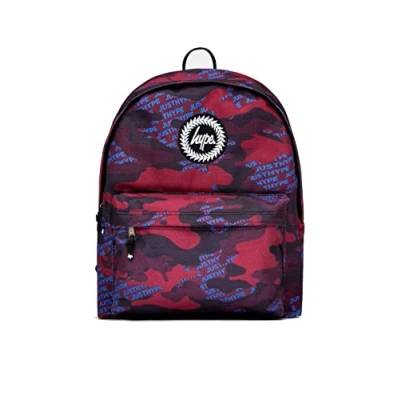 Image of hype Unisex Kids for School, Home,bts, Work, Weekends Backpack, Red, One Size UK
