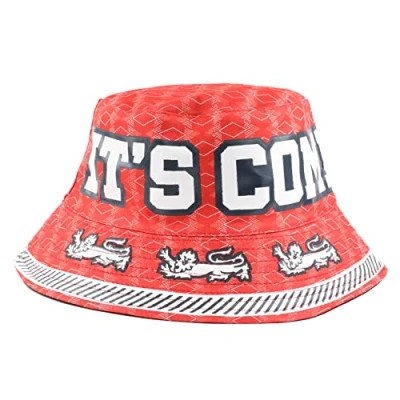 Image of I LOVE FANCY DRESS Red England It&#039;s Coming Home Bucket Hat Pack of 1 Supporters Novelty Headwear