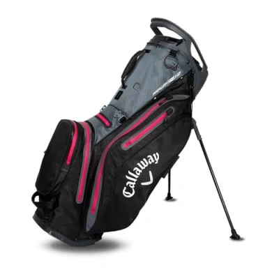 Image of Callaway Golf Fairway 14 HD Waterproof Stand Bag 2025, Black/Charcoal/Pink