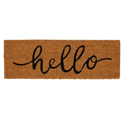 Image of 60cm x 20cm Hello Coir Step Door Mat By Nicola Spring