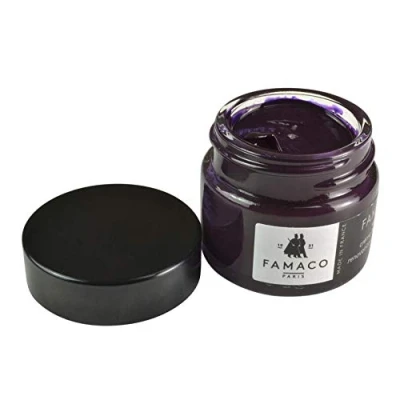 Image of Famaco Leather Repair &amp; Dye Cream Self Seal Colourant for Quick and Easy Suitable Sofas, Car Seat, Shoes, Handbag, more (Purple)