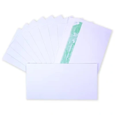 Image of Postmaster Peel and Seal Envelopes Premium DL 80GSM Recycled White x 200 Pack
