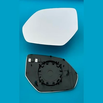 Image of Fits to Audi Q8 (2018 ) Wing Mirror Glass With Base Heated Convex Left Passenger Side