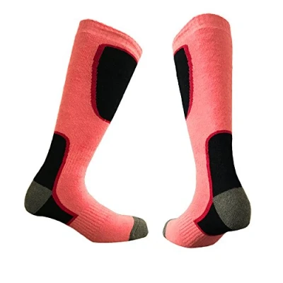 Image of i Smalls Girl&#039;s Pack of 1 Thermal Ski Snowboarding Socks (9 12) Pink