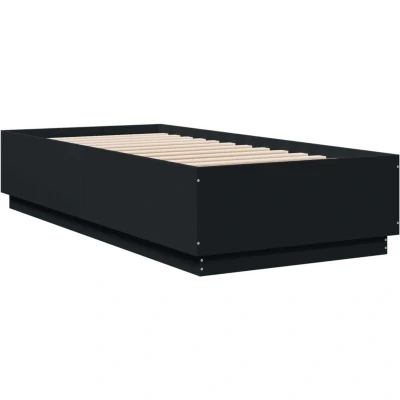 Image of vidaXL Bed Frame without Mattress Black 90x200 cm