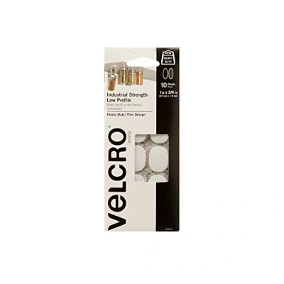 Image of VELCRO Brand Industrial Fasteners Low Profile Thin Design Professional Grade Heavy Duty Strength Indoor Outdoor Use, 1in x 3/4in, Ovals