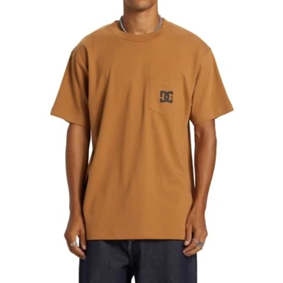 Image of DC Shoes Mens Star Pocket T Shirt, Chipmunk, XS EU