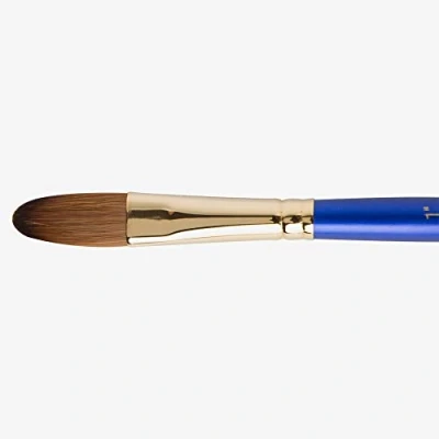 Image of Daler Rowney Sapphire Watercolour Brush, Sable &amp; Synthetic Blend, Short Handle, Oval Wash, 1/2in