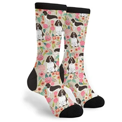 Image of 934 Novelty Running Socks English Springer Spaniel Work Soft Office Unisex For Trekking Men Runing 40Cm