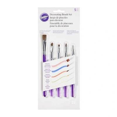 Image of Wilton Brush Set, Cake Decorating, Food Safe, Painting, set of 5, 2.91 x 13.43 29.94 cm