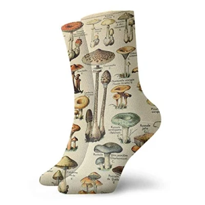 Image of QQIAEJIA Socks Wilson Martin Mushrooms Casual Sports Fun Work for Men/Women 11.8Inch