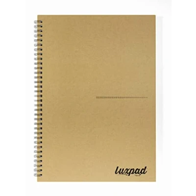 Image of Silvine Luxpad Recycled A4 Hardback Wirebound Notebook Lined (160 Pages) Kraft Covered