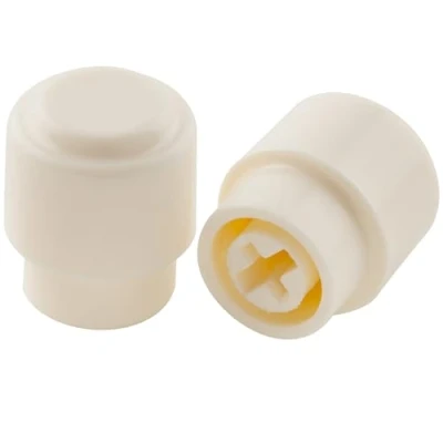 Image of Musiclily Ultra Universal Vintage Style Guitar 3 Way Barrel Switch Tips Pickup Selector Lever Knobs for Fender Squier Tele Electric Guitar, Aged White (Set of 2)