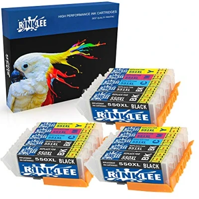Image of RINKLEE 15 Compatible PGI 550XL CLI 551XL Ink Cartridges Replacement for Canon iP7250 MX925 MG6350 MG5450 MG5550 MG5650 MG6450 MG6650 MG7150 MG7750 iX6850 iP8750 MX725