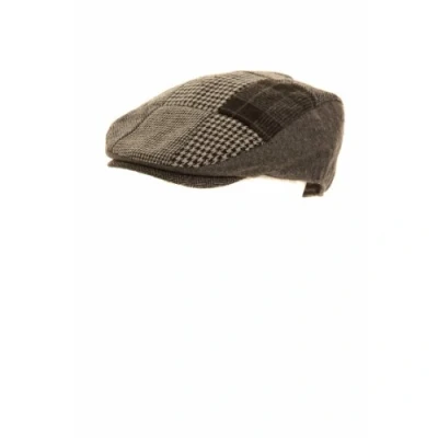 Image of Universal Textiles Mens Patchwork Winter Flat Cap with Wool (58cm) (Grey)