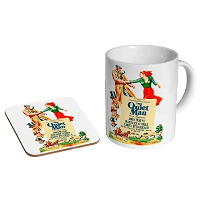 Image of The Quiet Man Poster Ceramic Coffee Mug + Coaster Gift Set