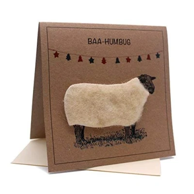 Image of Sheep (BAA Humbug) Greeting Christmas Card (Blank Inside)