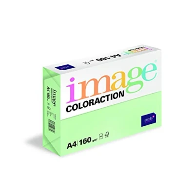 Image of Image Coloraction Forest Coloured Copier Paper, DIN A4, 210 x 297 mm, 160 g/m², Colourful, Wood Free Printer Paper for Copiers, 250 Sheets, Green