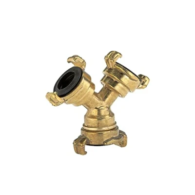 Image of Gardena Brass Quick Release Manifold: Y Branched Hose or Connection to Connect 2 Different Hoses (7119 20)