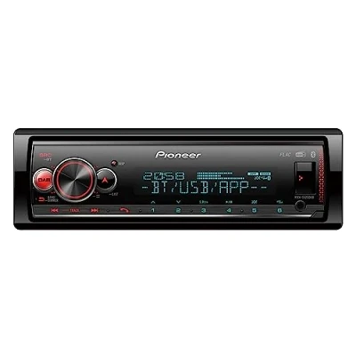 Image of Pioneer MVH S520DAB 1 DIN receiver with DAB/DAB+, Bluetooth, multi colour illumination, USB, Spotify, Smart Sync App and compatible Apple Android devices.