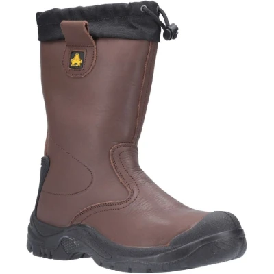 Image of Amblers Safety Mens FS245 Antistatic Pull On Rigger Boot Brown Size UK 6 EU 39