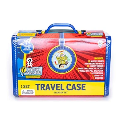 Image of Ryan&#039;s World 919144.002 Tour Suitcase Includes 12 Micro Figures, Exclusive Vehicle and Stickers for Ages 3+, Multicolor