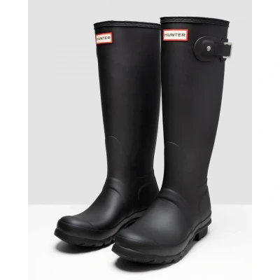 Image of Hunter Original Wellies, Women&#039;s, Size: 6, Black Natural rubber