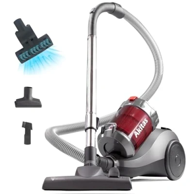 Image of Akitas 800W Powerful Bagless Cylinder Vacuum Cleaner With German Wessel Werk Turbo Head hard floor carpet (C6 Turbo)