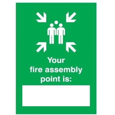 Image of Sitesafe Fire Assembly Point Vinyl Sign 297 x 420mm
