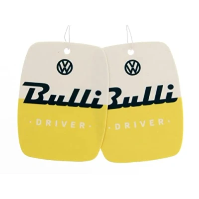 Image of BRISA VW Collection Volkswagen Air Freshener, Room Deodorizer for Cars T1 Bus Campervan Motif (Citrus/Yellow/Set of 2)