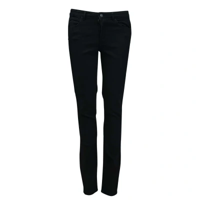 Image of Vero Moda Womenss June Mid Rise Skinny Jeans in Black Cotton Size 6 Regular