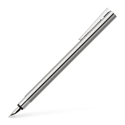 Image of Faber Castell 342000 Neo Slim Stainless Steel M Fountain Pen