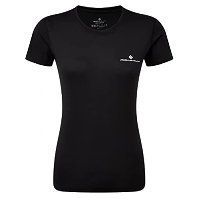 Image of Ronhill Running, Wmn&#039;s Core S/S Tee, Black/Bright White, 14
