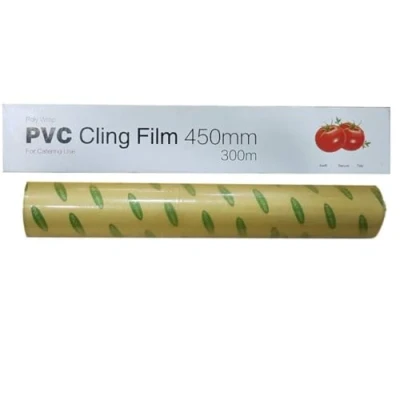 Image of Cling Film All Purpose Food Wrap Cutter Box PVC Catering Quality Kitchen Seal 450mm x 300m