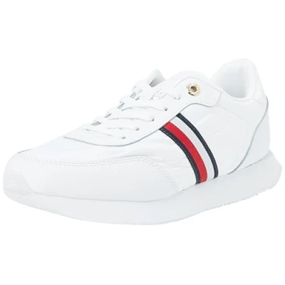 Image of Tommy Hilfiger Women Essential Runner Global Stripes, White, 36 EU