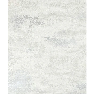 Image of Industrial Concrete Stone Wallpaper Metallic White Silver Textured Vinyl