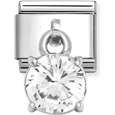 Image of Nomination White Round Dangle Charm