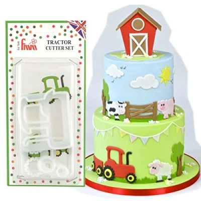 Image of FMM Sugarcraft Tractor cutter set Cake decoration icing fondant