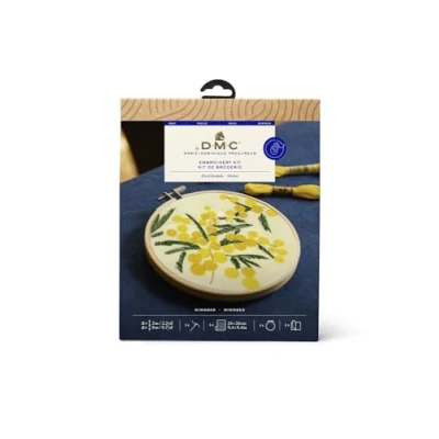 Image of DMC Mimosas (14.5cm) Cross Stitch Embroidery Kit 1 Set