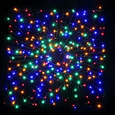 Image of Noma 360 LED Christmas Tree Lights : Green Cable Plug in with Timer Multicolour