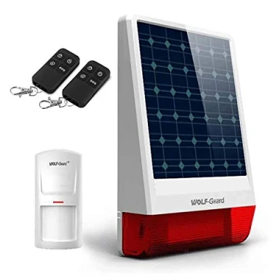 Image of Wolf Guard DIY Home Alarm System 120db Wireless Outdoor Solar Siren